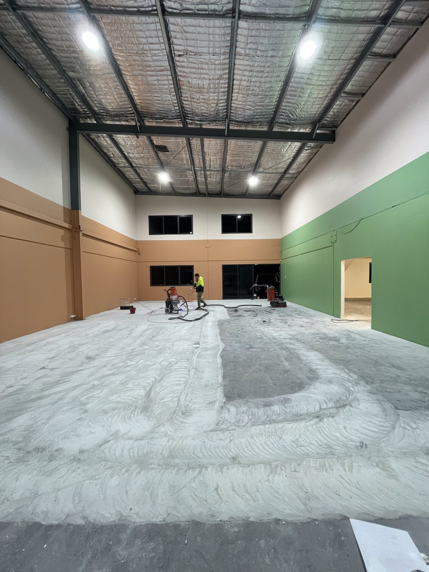 Warehouse floor preparation